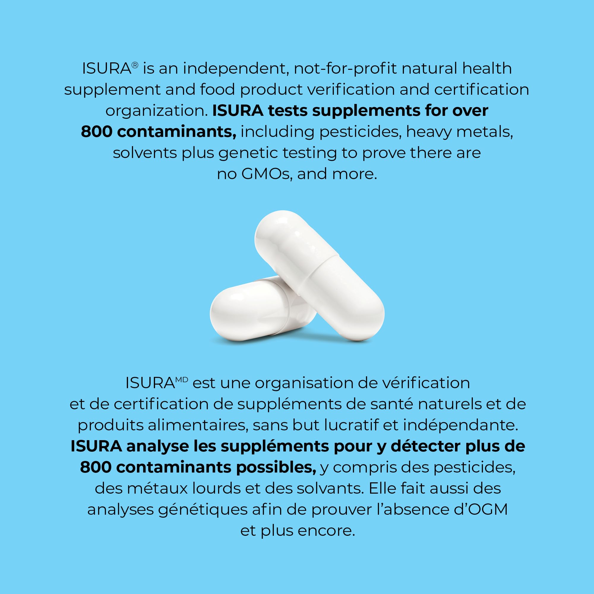 Product label with ingredients and proprietary strain