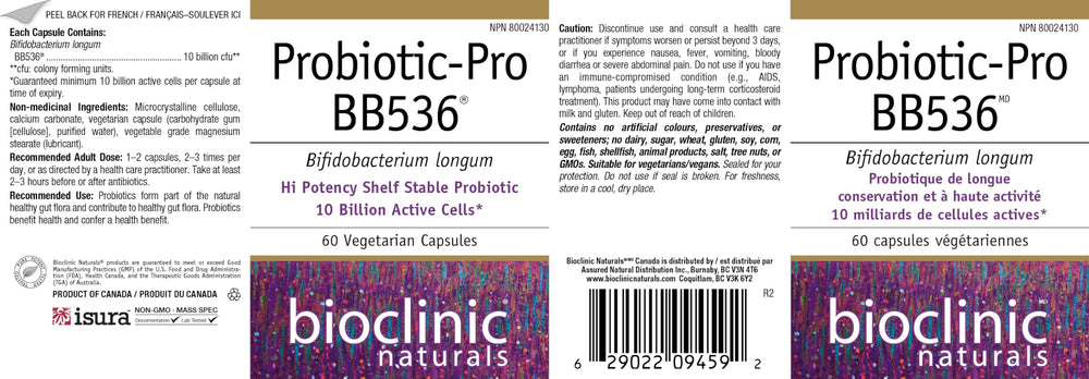Shelf life and stability graphic for Probiotic Pro BB536
