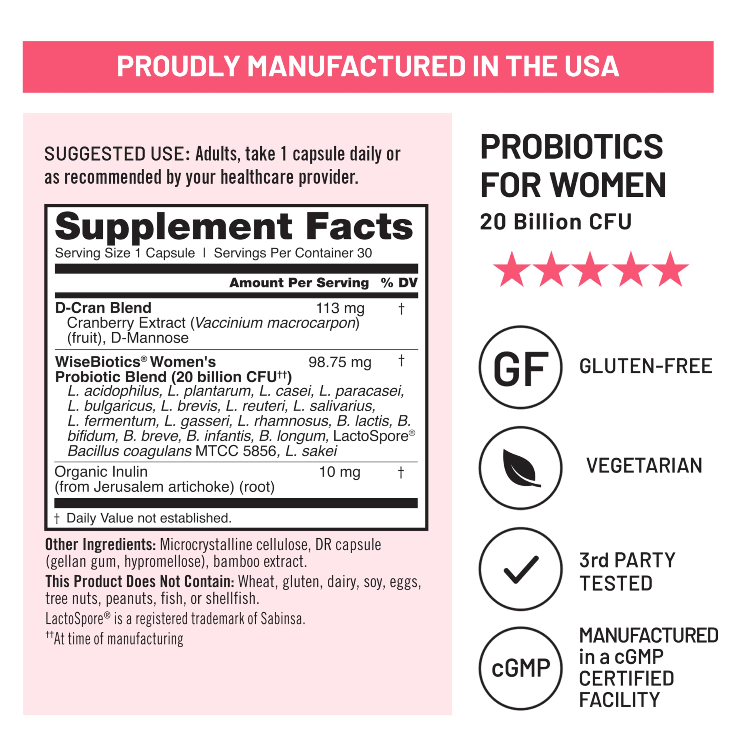 Diagram of 18 probiotic strains