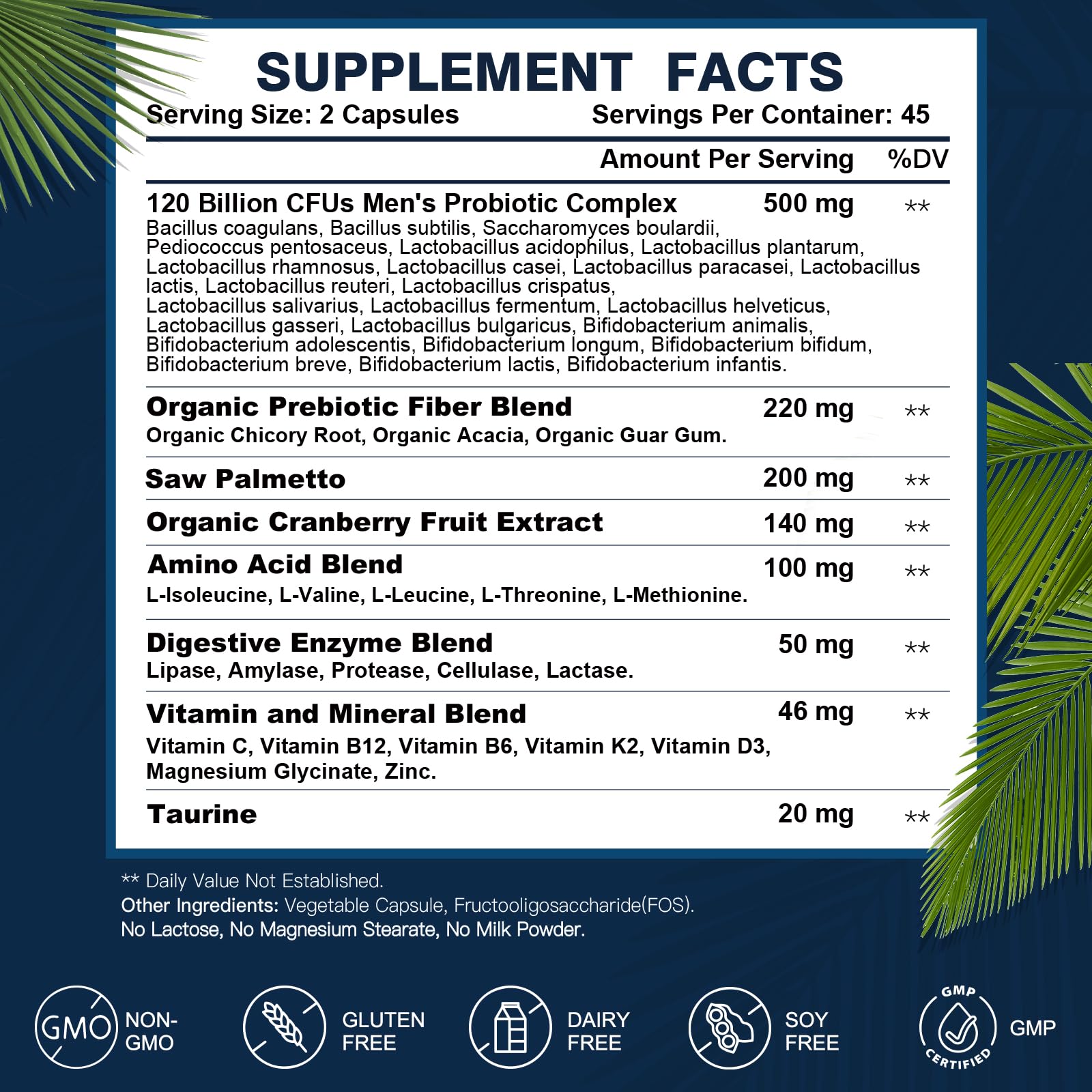 Graphic showing 24 probiotic strains and enzymes