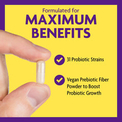 Illustration showing 31 probiotic strains