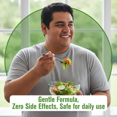 60 vegetarian capsules in a clear bottle