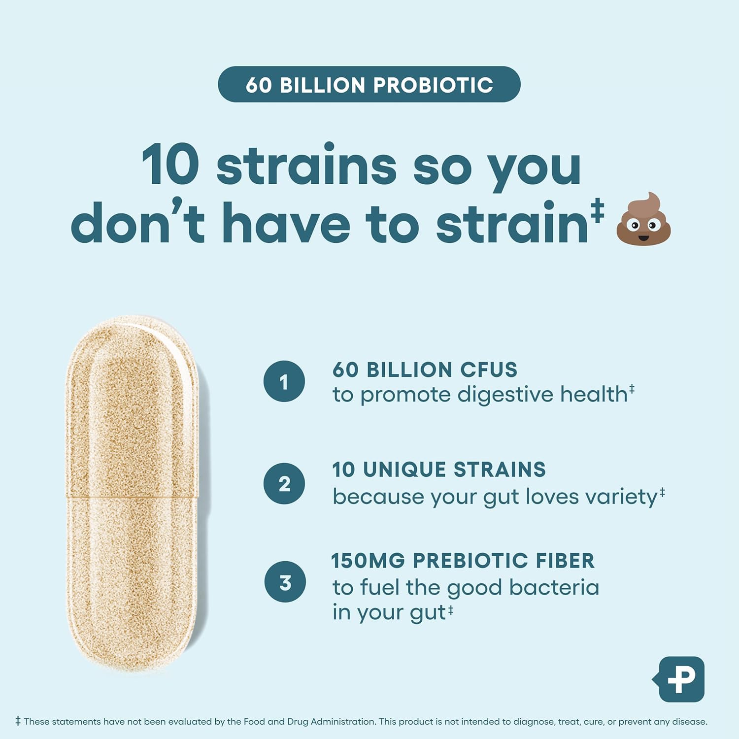 Close-up of probiotic capsules