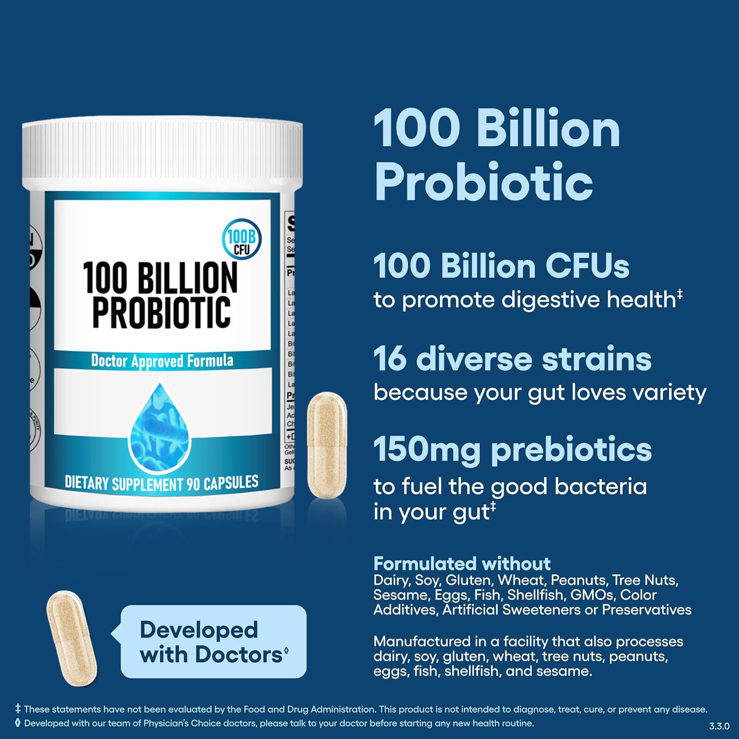 Icons representing relief from occasional constipation and diarrhea