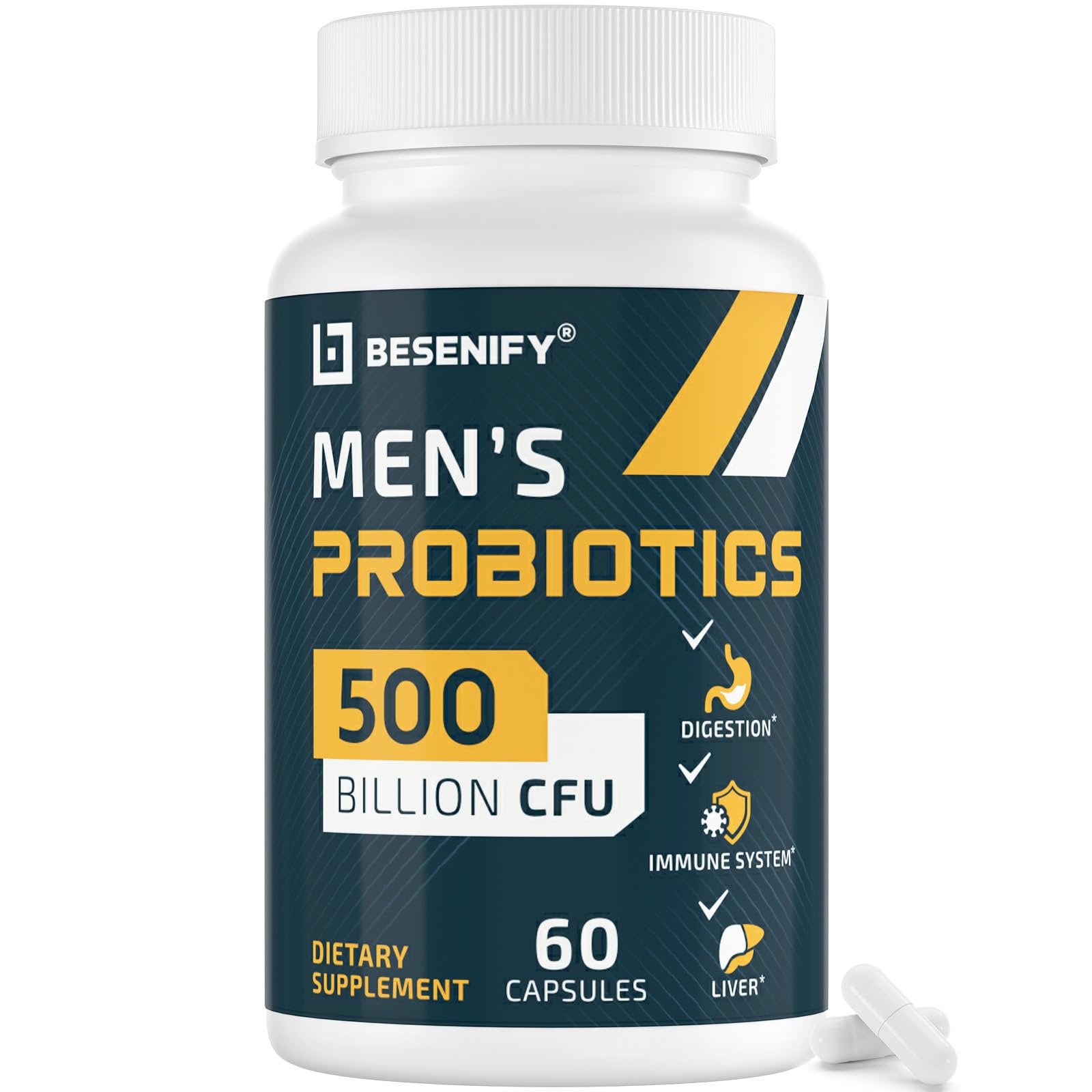 Premium formula probiotic for men’s gut microbiome health