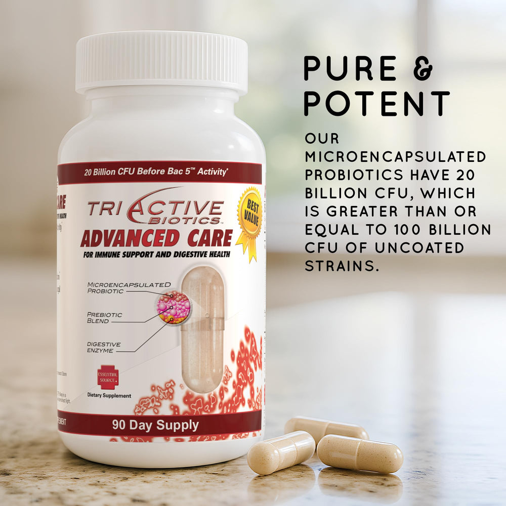 Label highlighting 20 billion CFU in TriActive Biotics