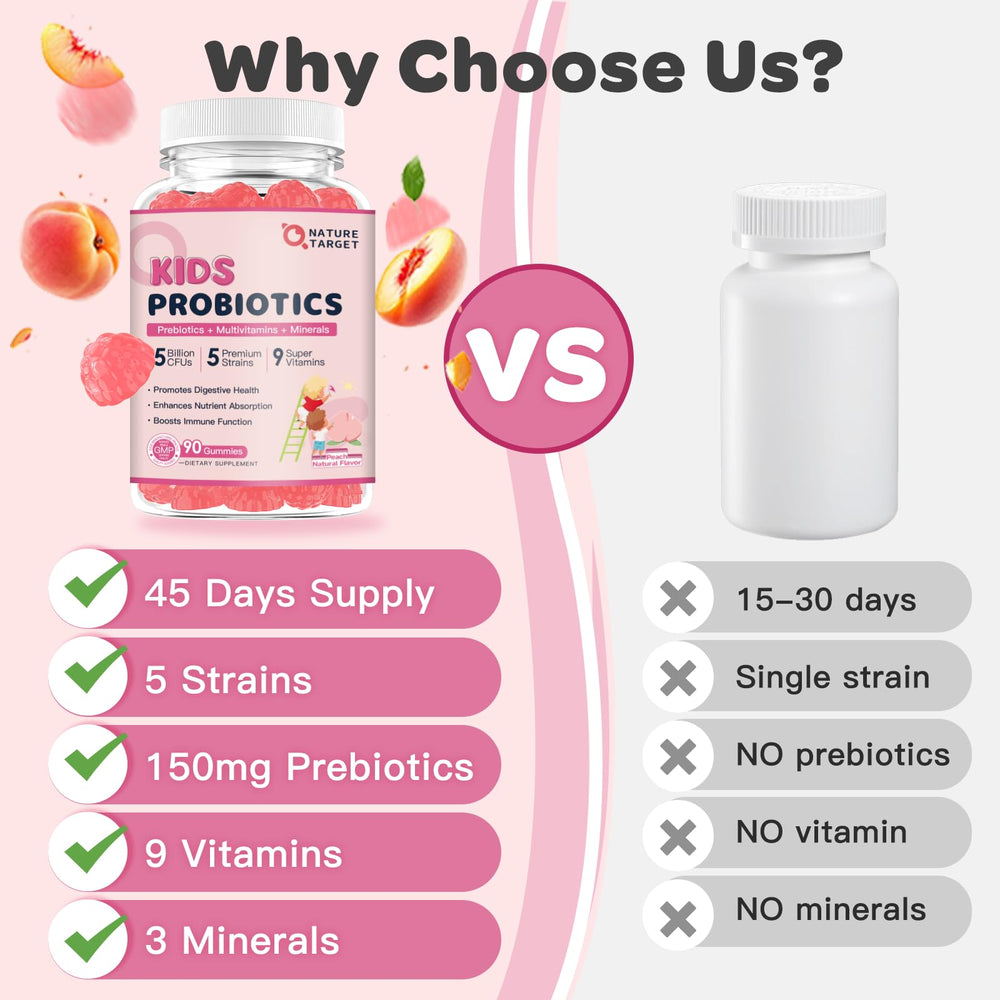 Natural peach-flavored vegetarian gummies