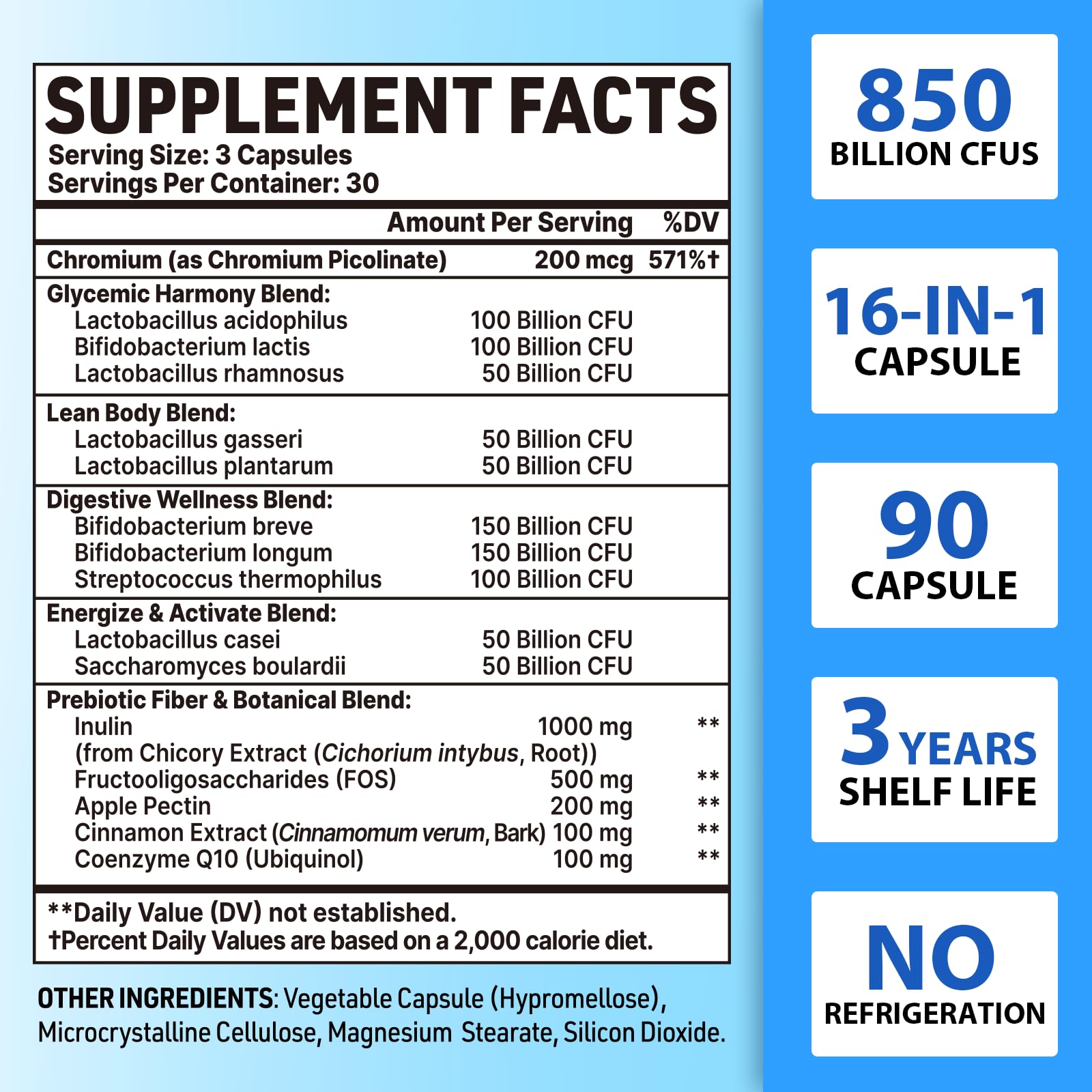 Illustration of four targeted probiotic blends for men over 50