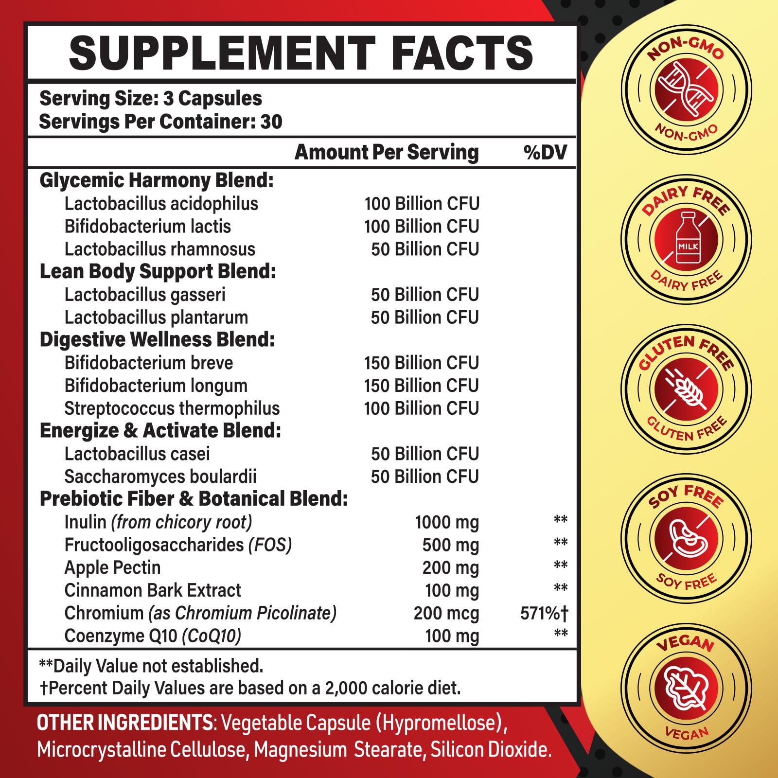 Front and back view of Probiotics for Men 50+ bottle