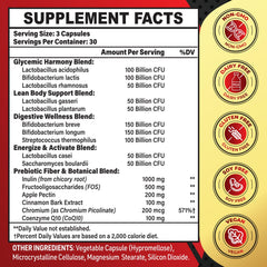 Front and back view of Probiotics for Men 50+ bottle