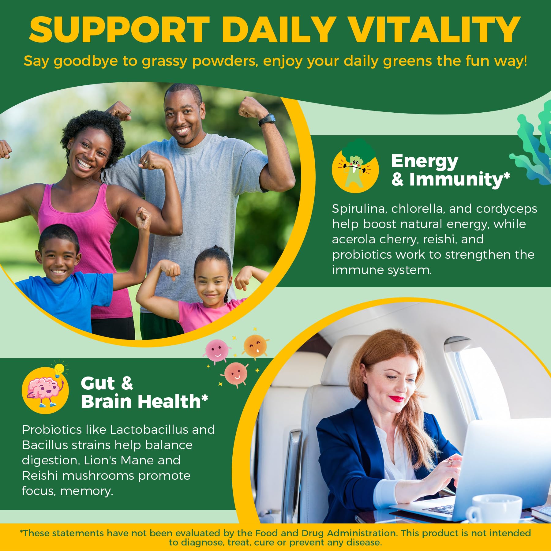 Probiotic and prebiotic fiber illustration