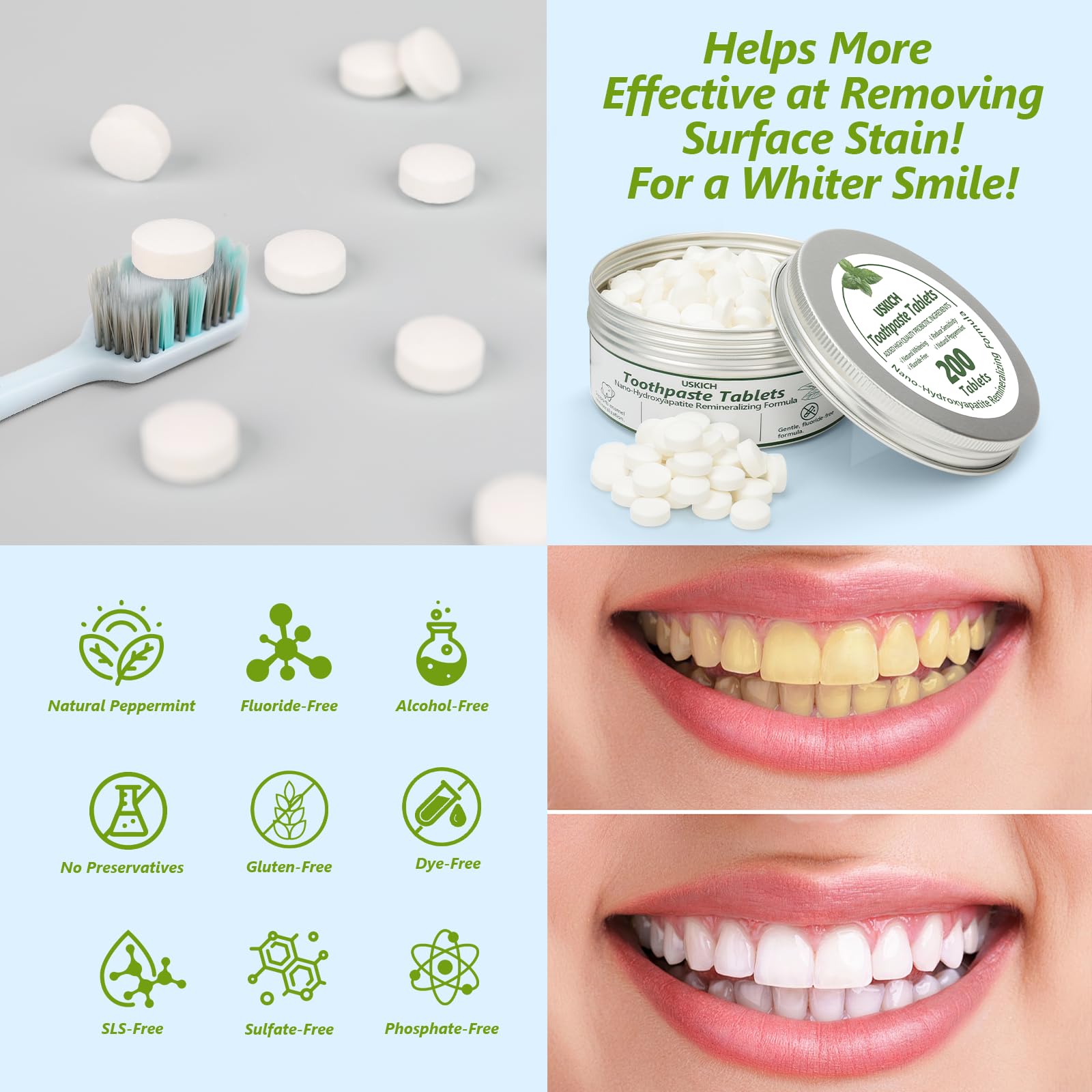 Probiotic toothpaste tablets for oral microbiome support