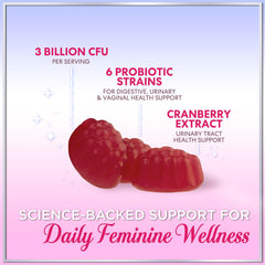 Front of bottle label showing 3 Billion CFU and 6 strains