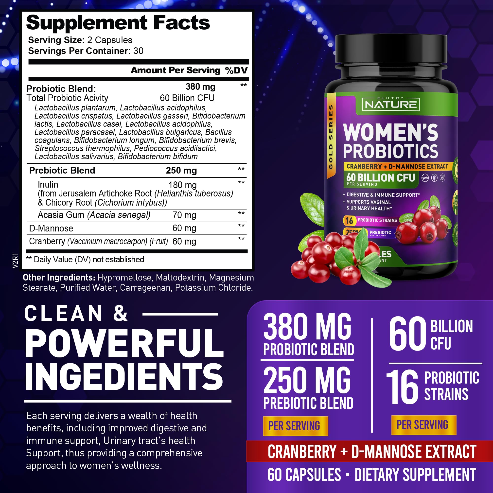 Front packaging image of Built By Nature Probiotics for Women