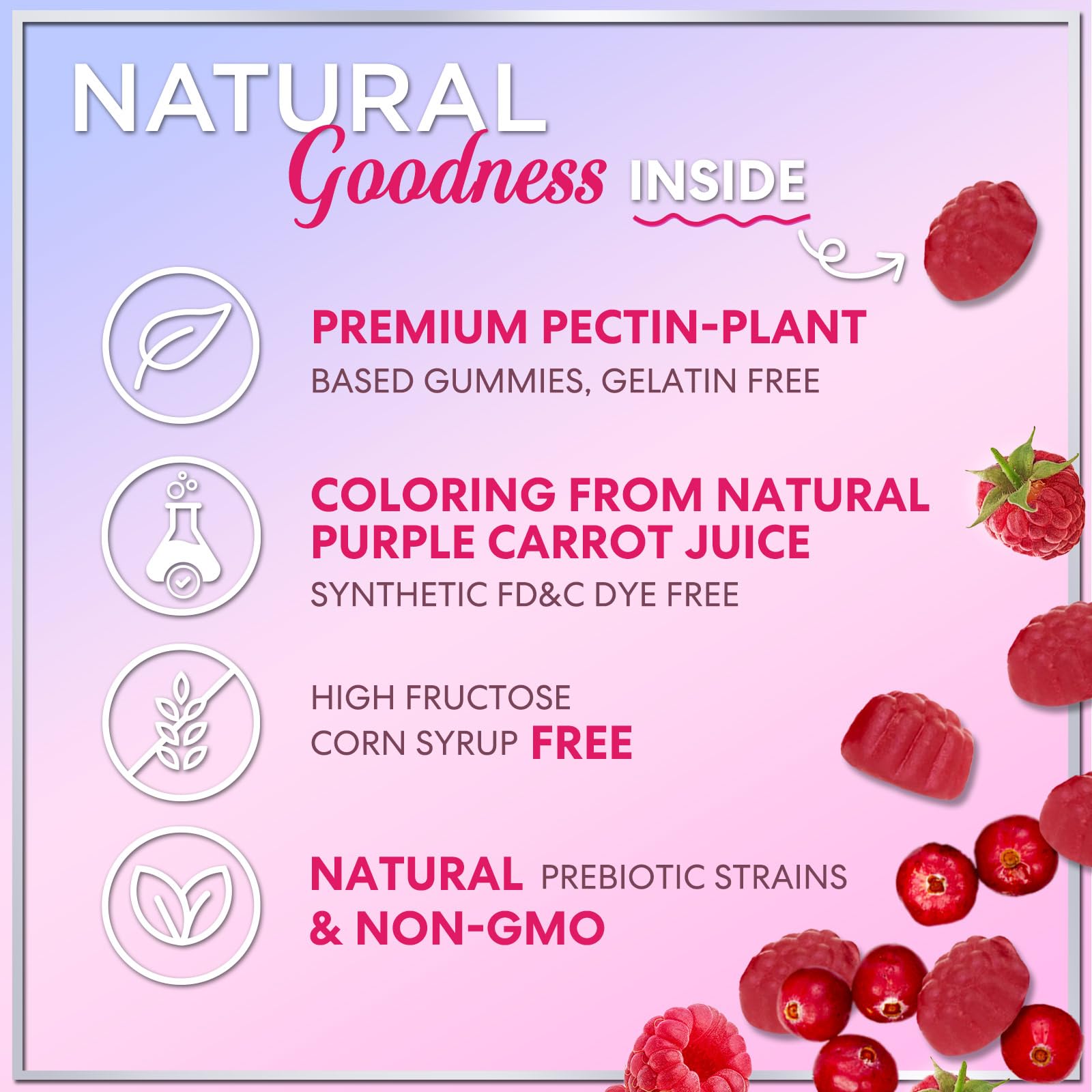 PH balance and cranberry support graphic