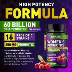 Illustration of Cranberry and D-Mannose with probiotic strains