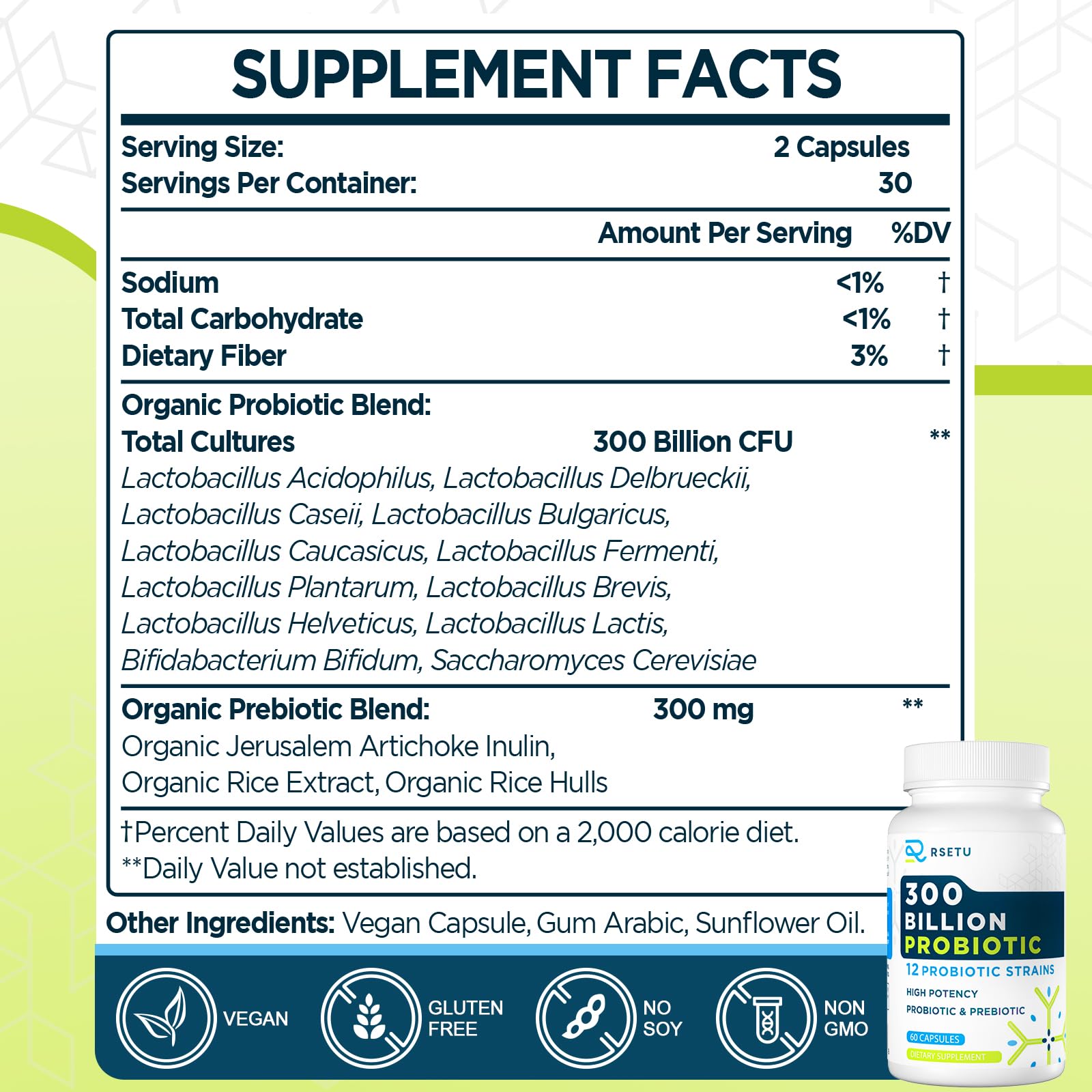60-capsule probiotic bottle close-up