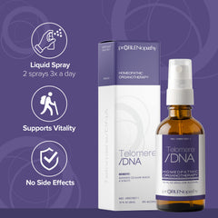 Close-up of proBLENopathy Telomere Lengthening Spray bottle