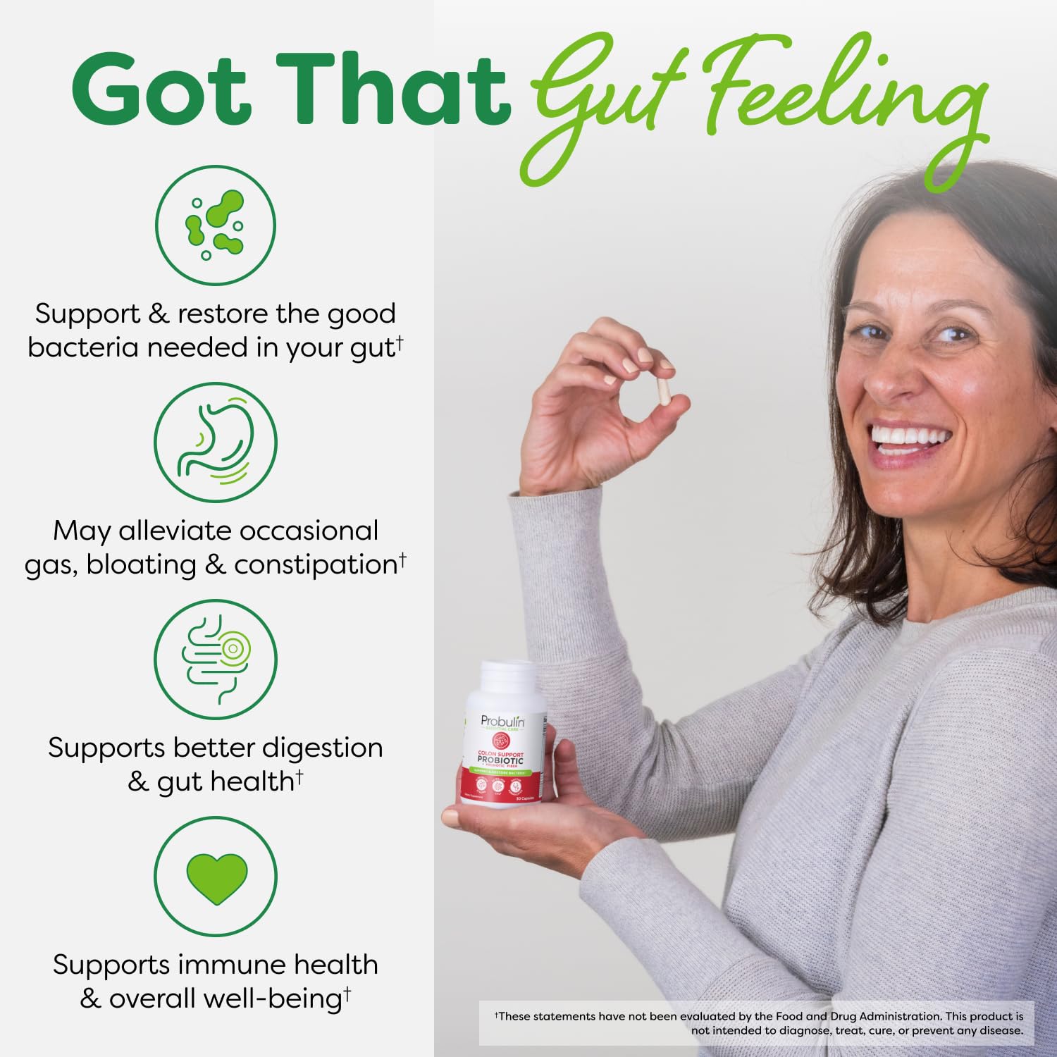 12 probiotic strains included in Probulin Colon Support