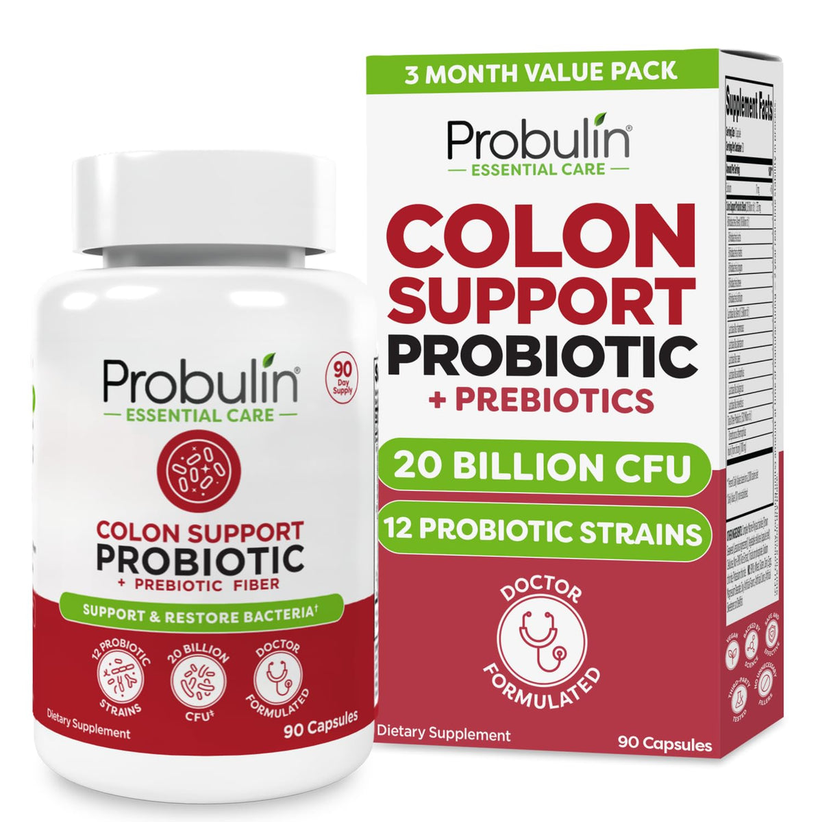 Probulin Colon Support bottle on white background