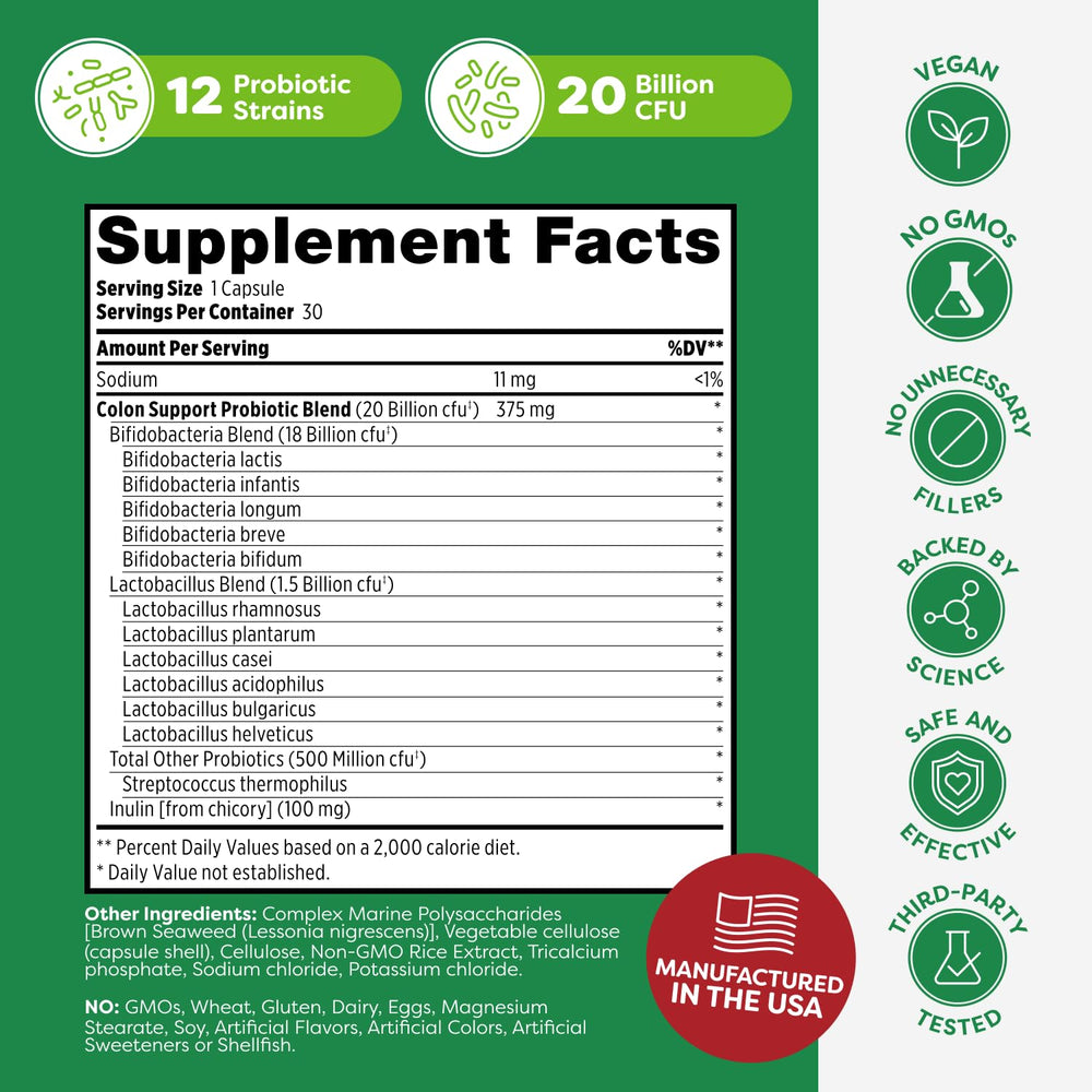 Vegan capsules of Probulin Colon Support