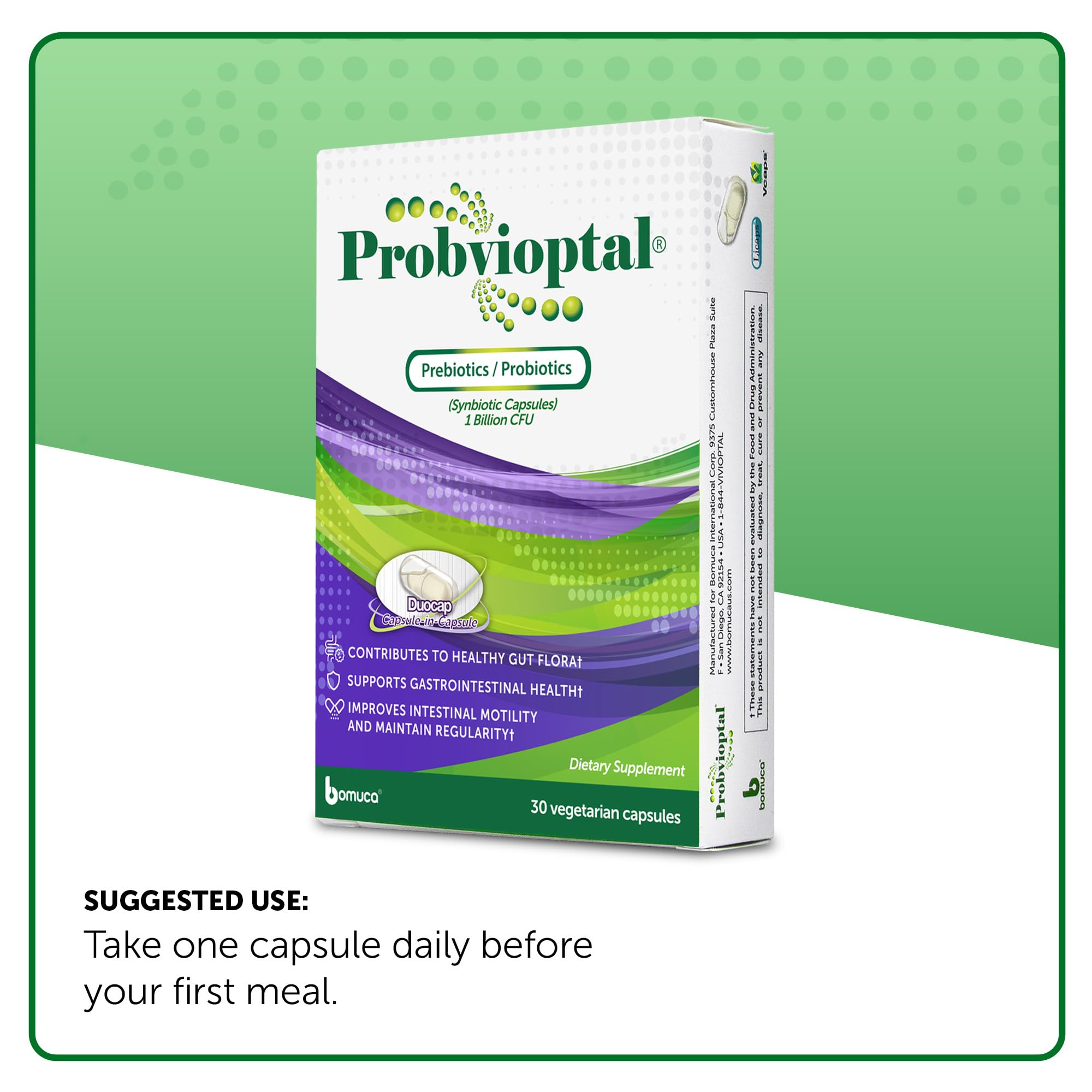 Outer capsule containing prebiotic solution