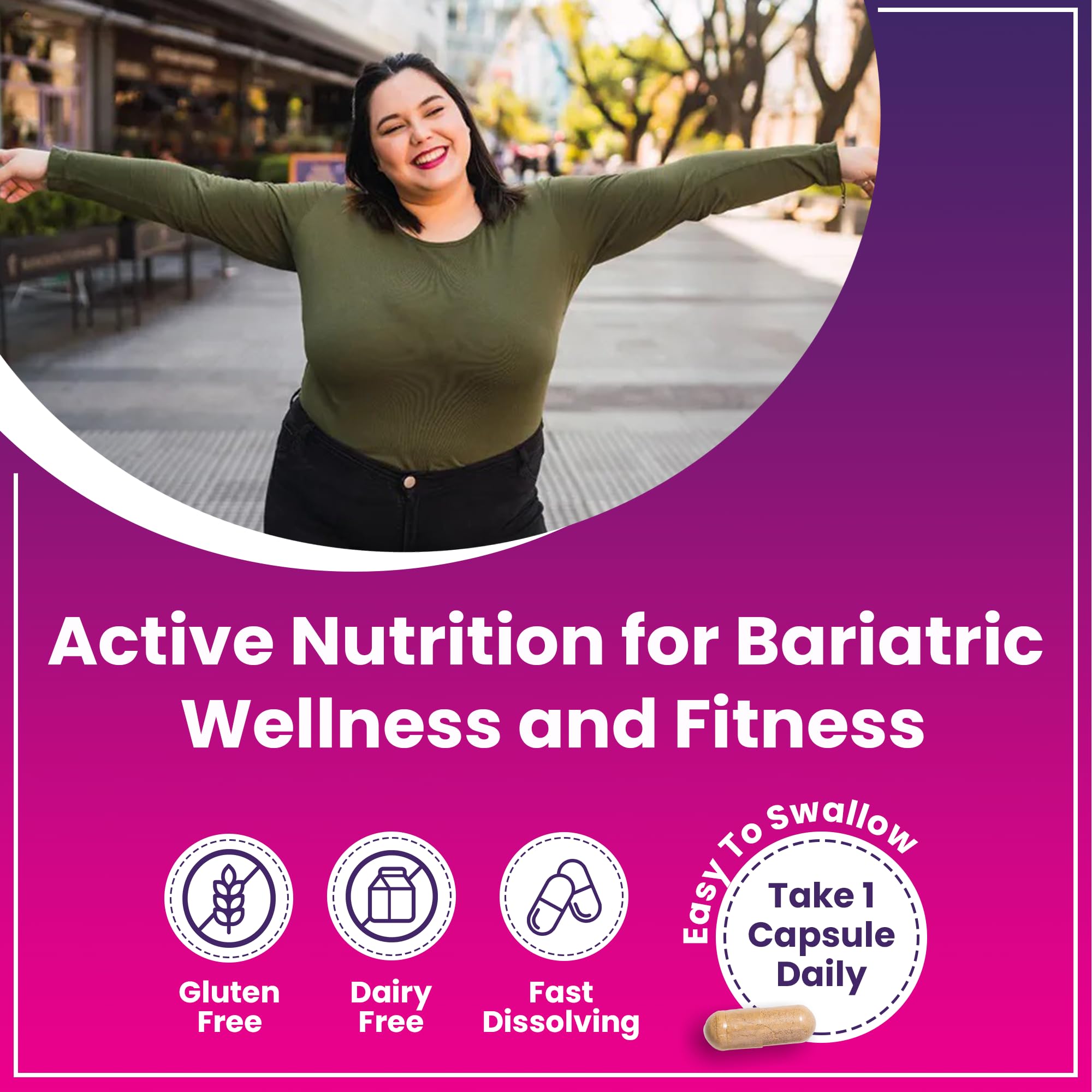 Close-up of an easy-to-swallow capsule