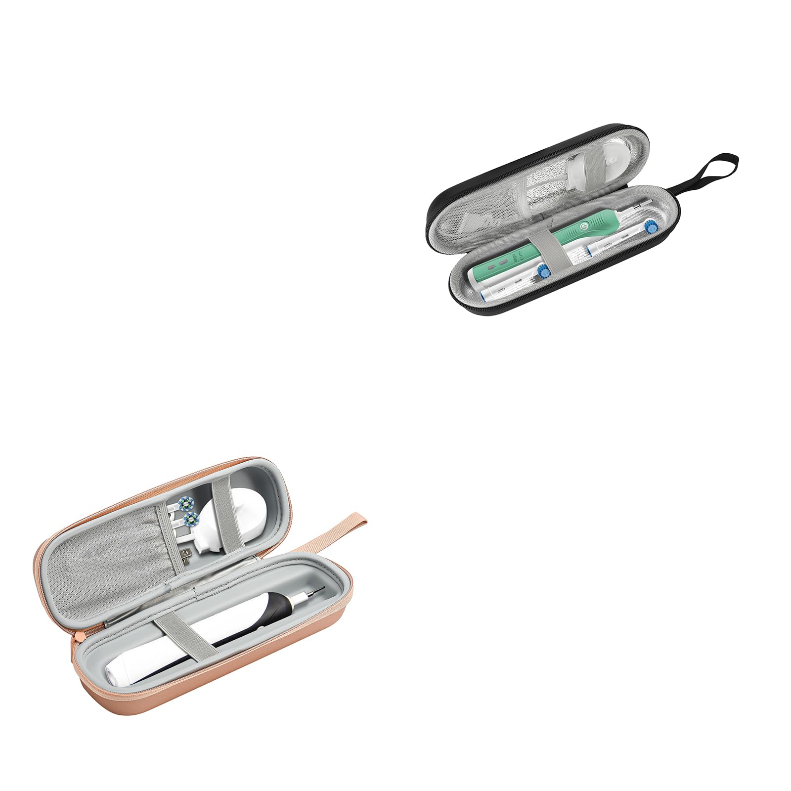 ProCase hard travel case for electric toothbrush - black, front view