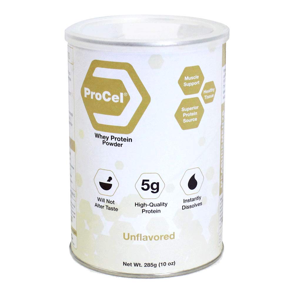 ProCel Protein Supplement whey protein powder dissolving instantly in liquid