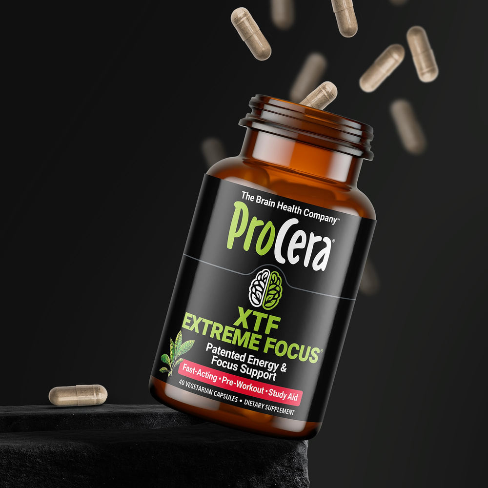 Procera XTF label detail highlights AVH blend for brain health