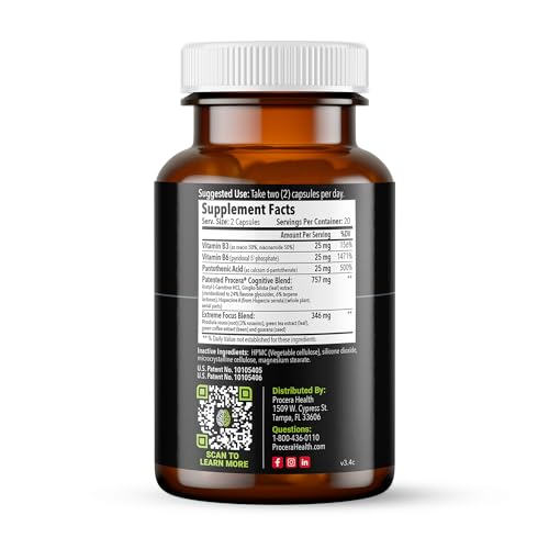 Procera XTF pills closeup emphasizes simple daily dose for memory