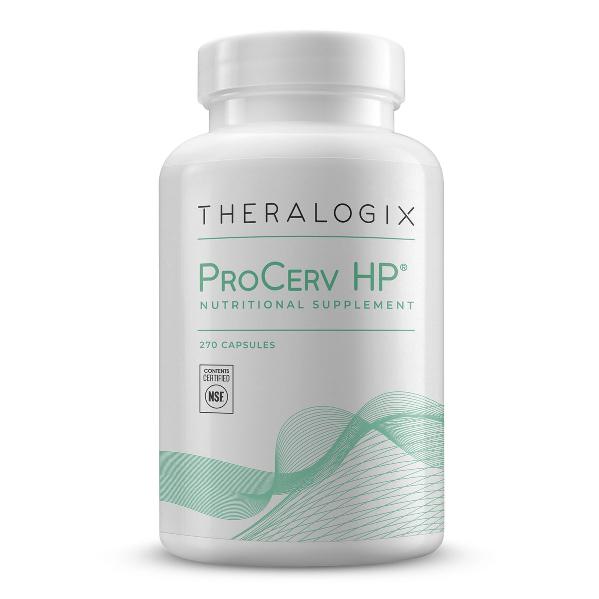 Front view of Theralogix ProCerv HP high-potency multivitamin bottle