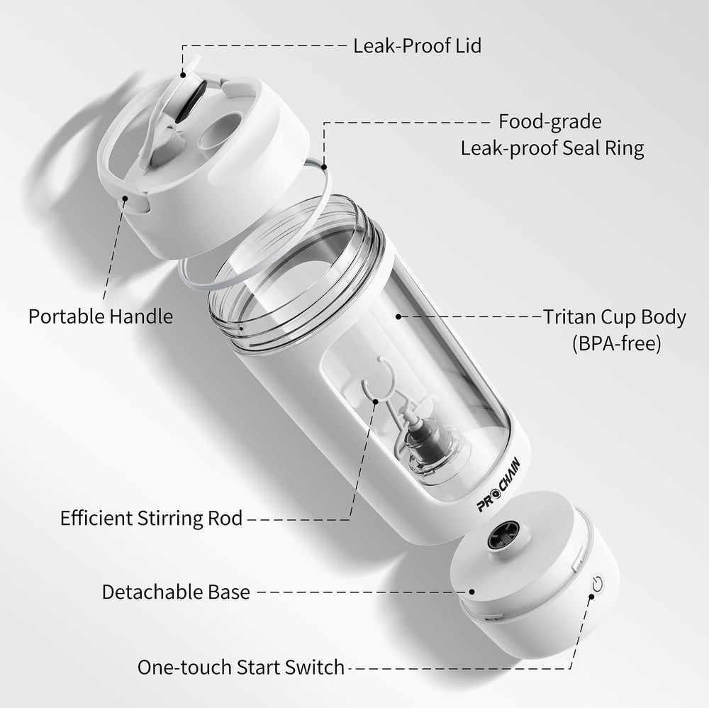 PROCHAIN 22oz BPA-free Tritan shaker shows clear measurement markings for portion control