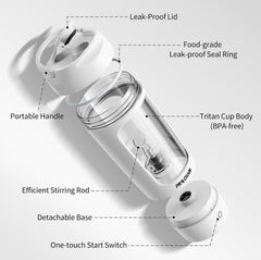 PROCHAIN 22oz BPA-free Tritan shaker shows clear measurement markings for portion control