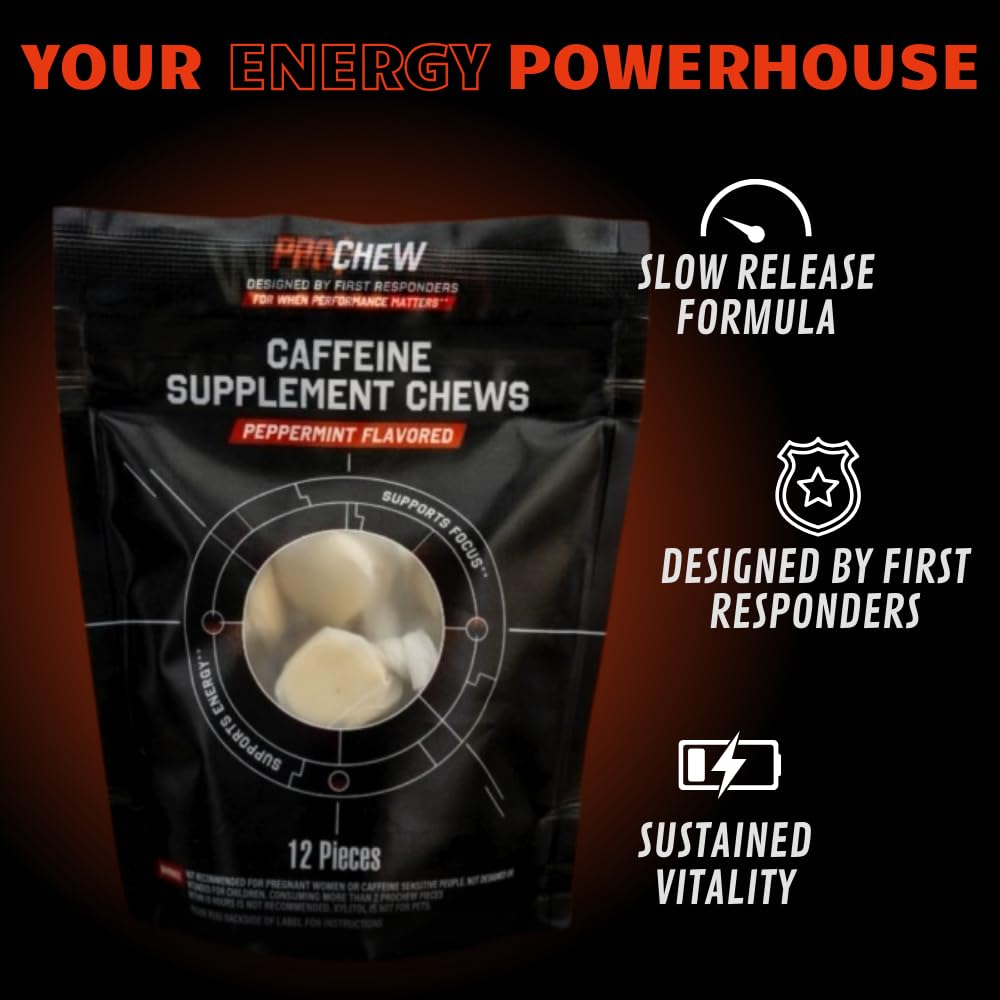 PROCHEW 125mg caffeine detail signals ready-to-use energy lift.