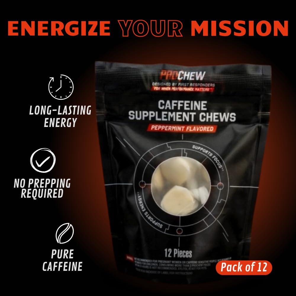 PROCHEW peppermint flavor close-up showcases refreshing taste and on-demand energy.