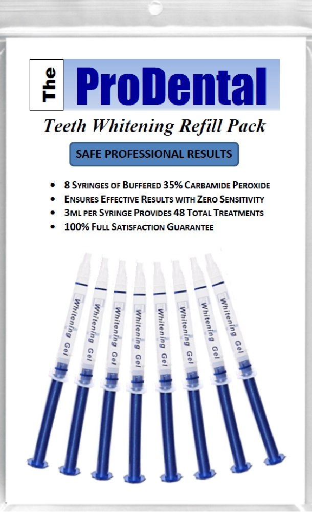 ProDental Teeth Whitening Gel Refill 8 Pack – front view
