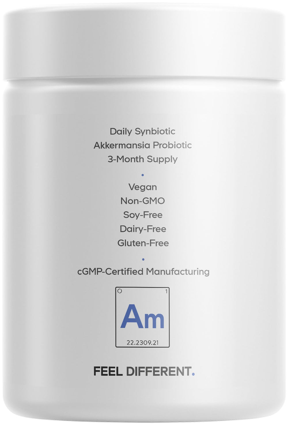 Front view of Codeage Akkermansia bottle