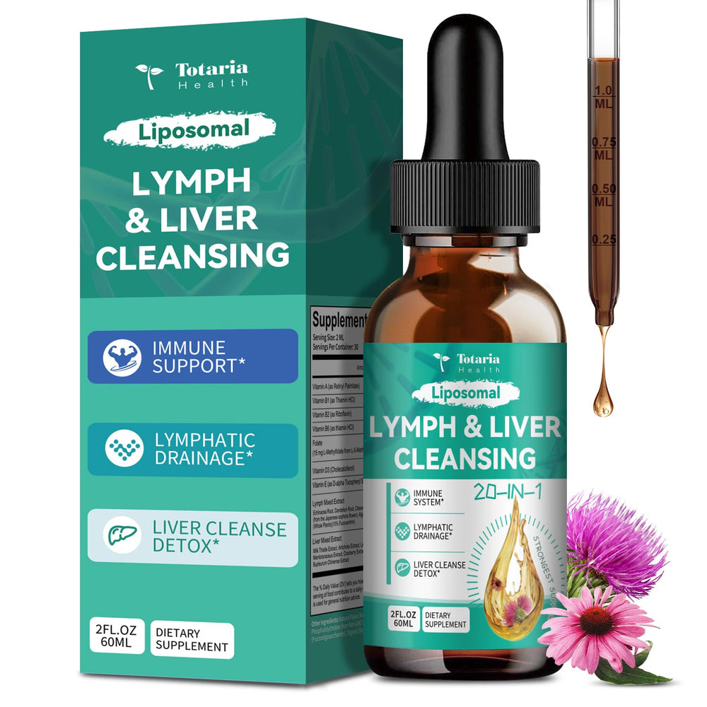 Front label and packaging of Lymph-Liver Cleanse Detox bottle