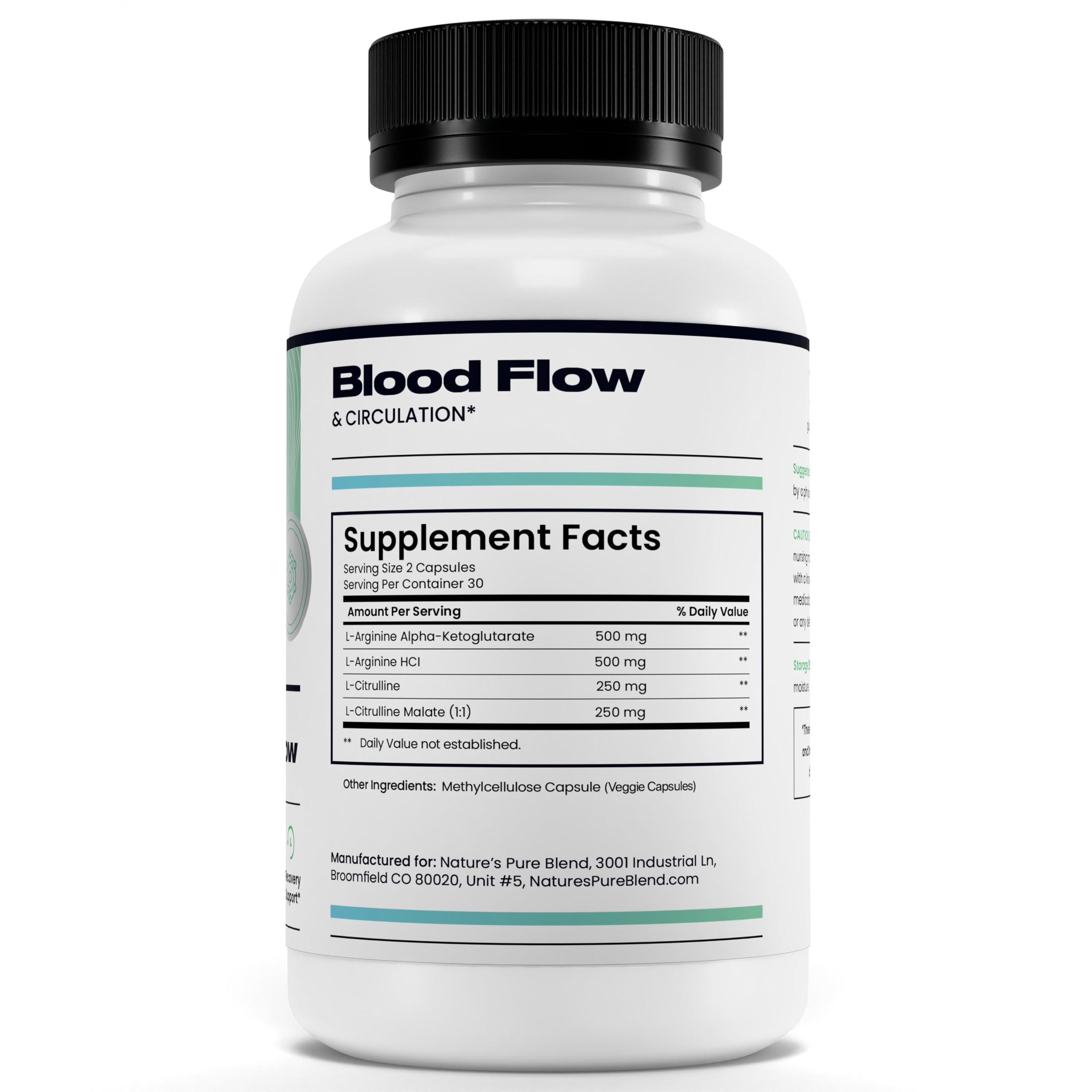 Nature's Pure Blend product label and bottle