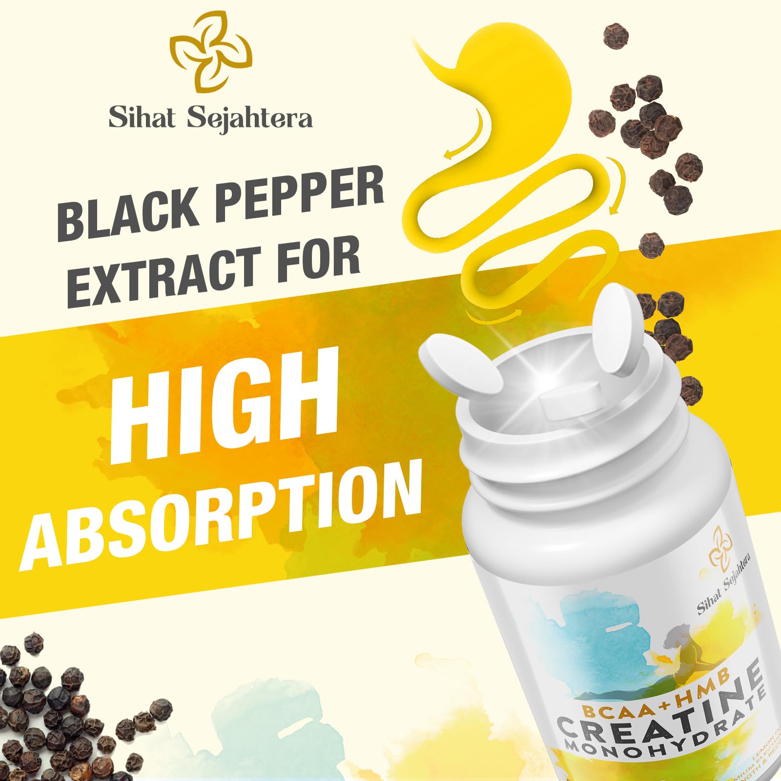 Product label highlighting safety and quality