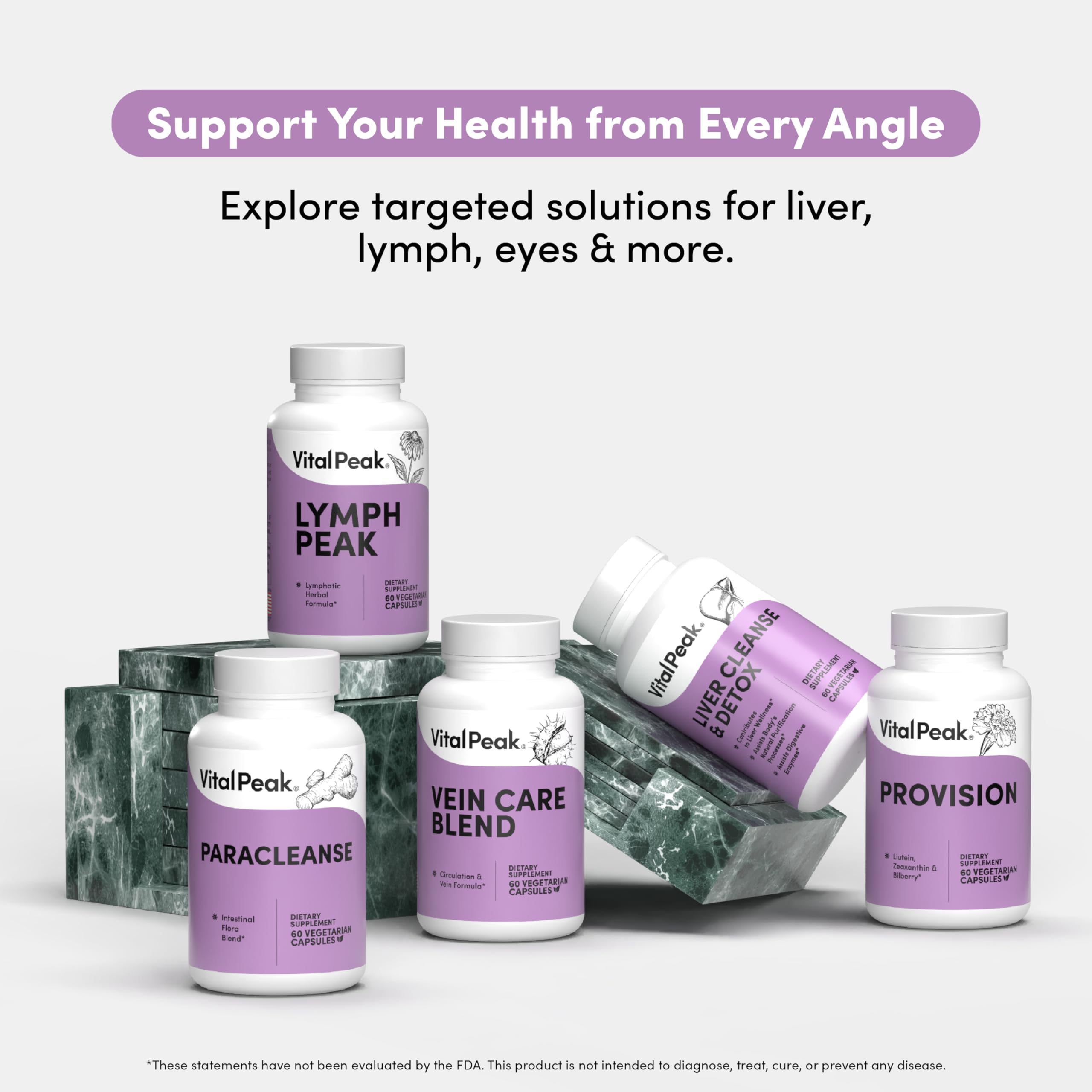 Vital Peak Matcha 1000 mg capsules on a display shelf