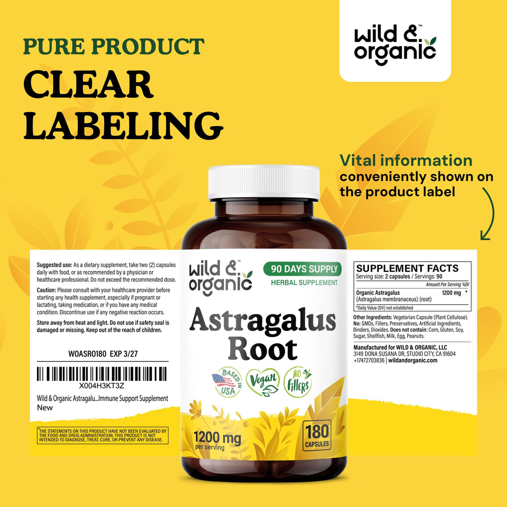 Product packaging and 180-count bottle information