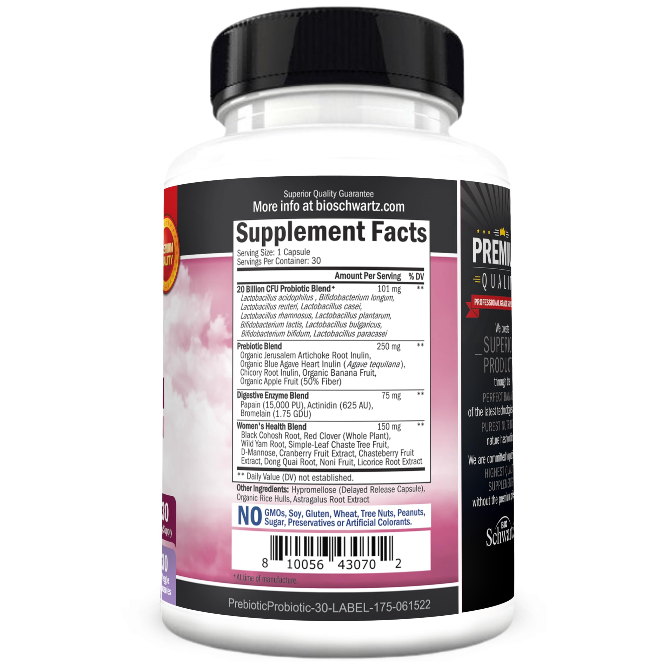 Product packaging front and back views