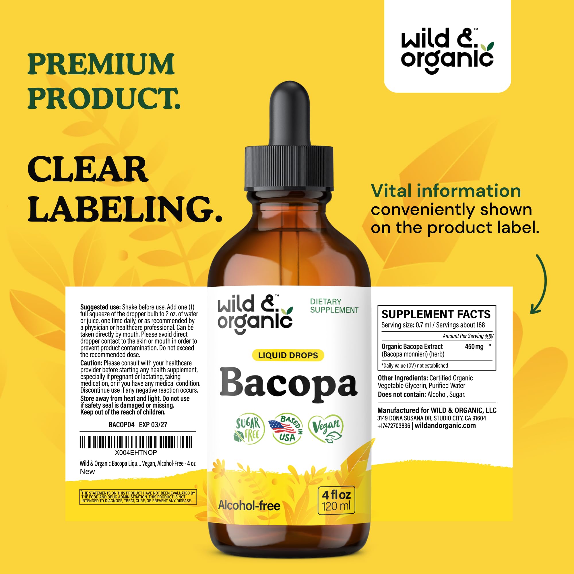 Product packaging front view