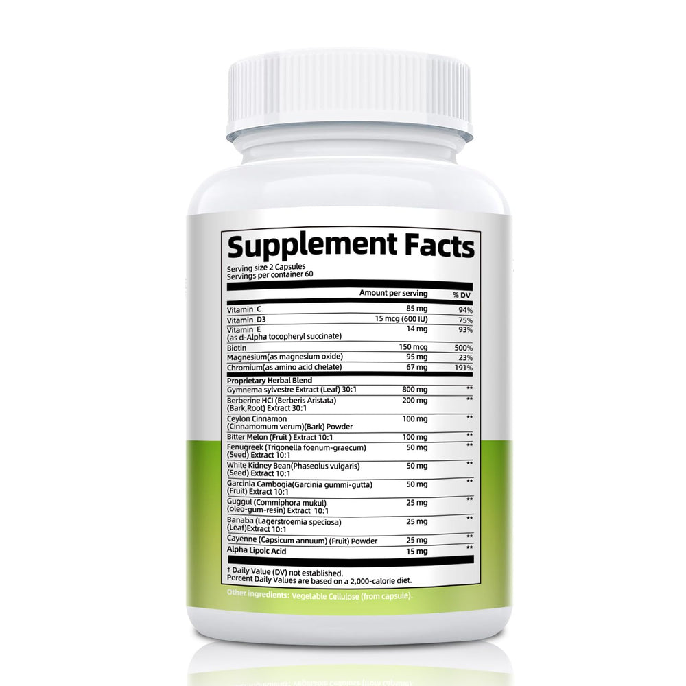 Product packaging and labeling for Gymnema Sylvestre supplement