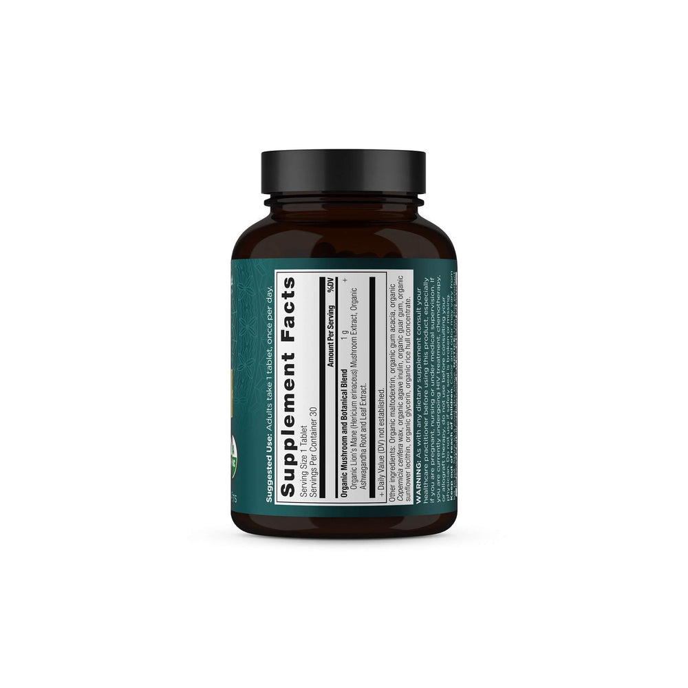 Product packaging illustration for Ancient Nutrition Lion's Mane