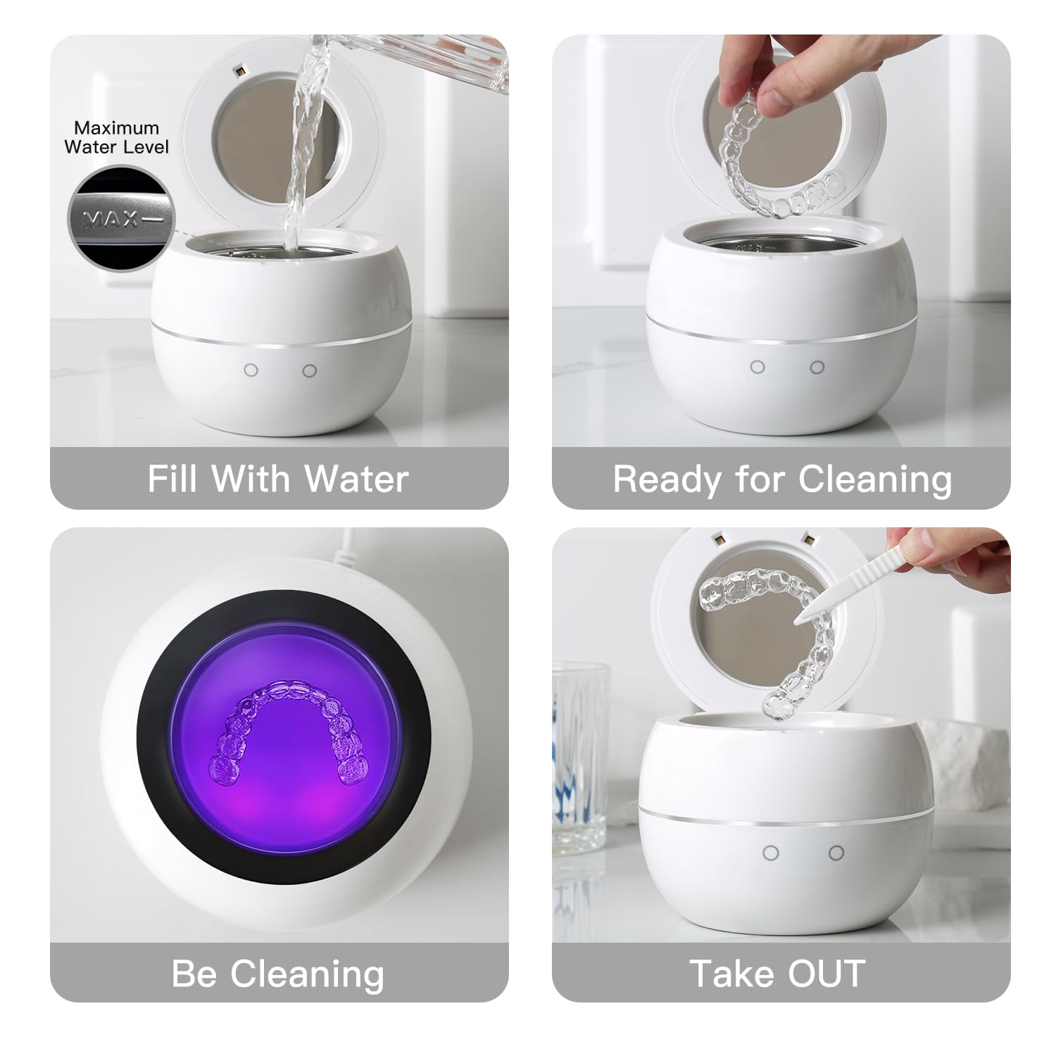 Product packaging box in white design with 250ml indicator