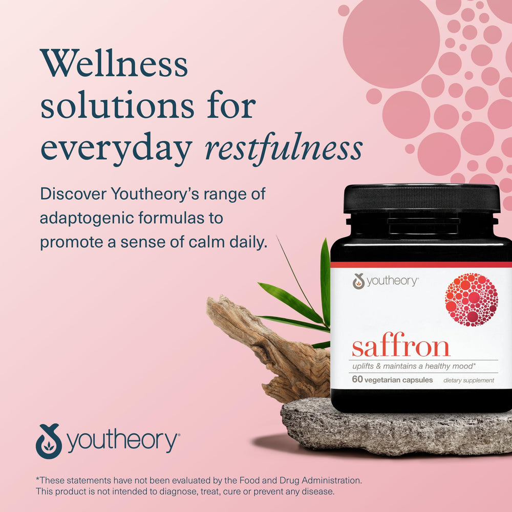 Product packaging and branding for Youtheory Saffron