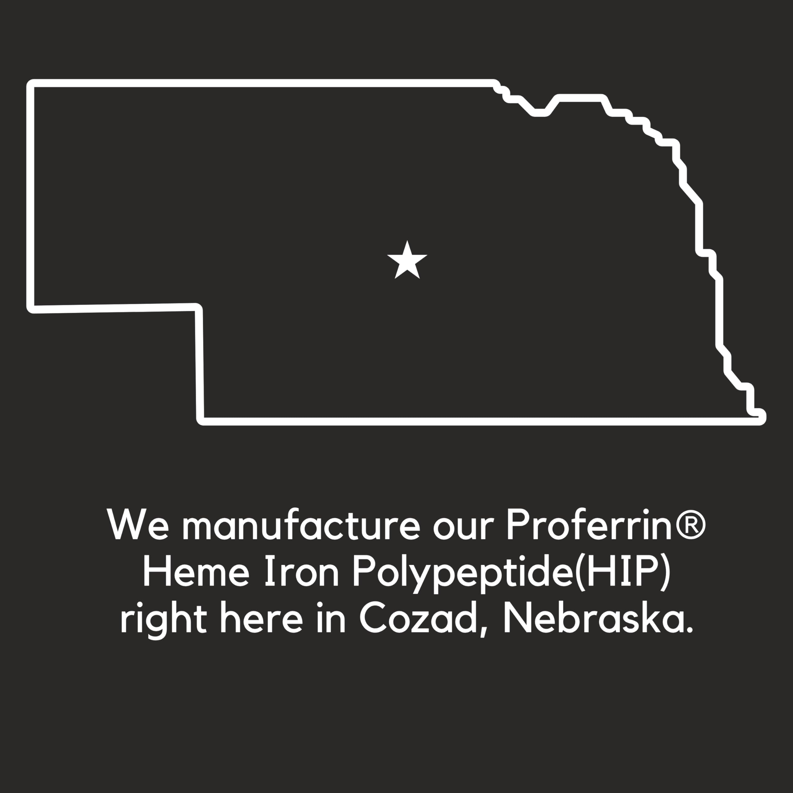 Ingredients panel featuring heme iron polypeptide